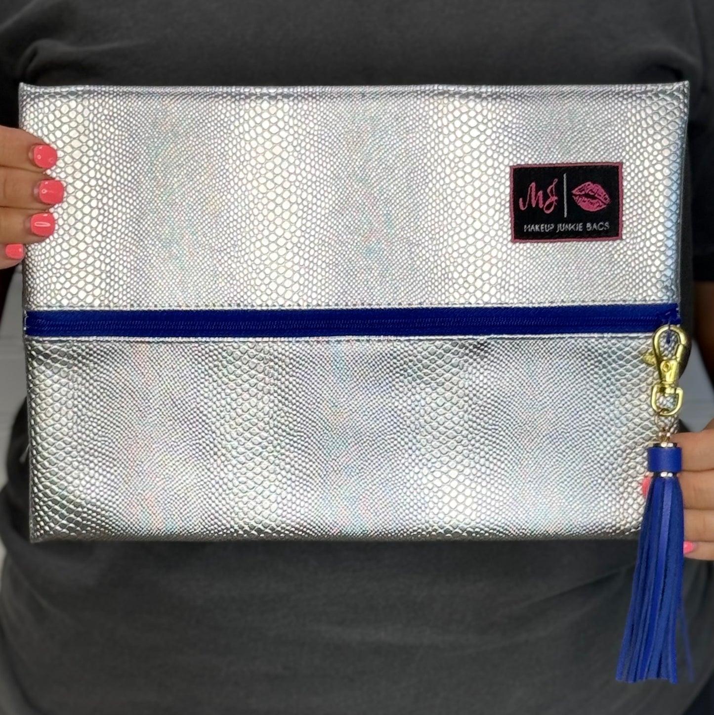Silver Serpent ~ Blue Zipper