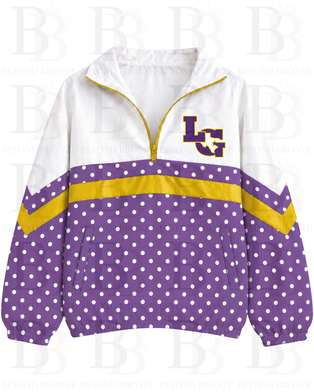 Polka Dot Windbreaker Pullover