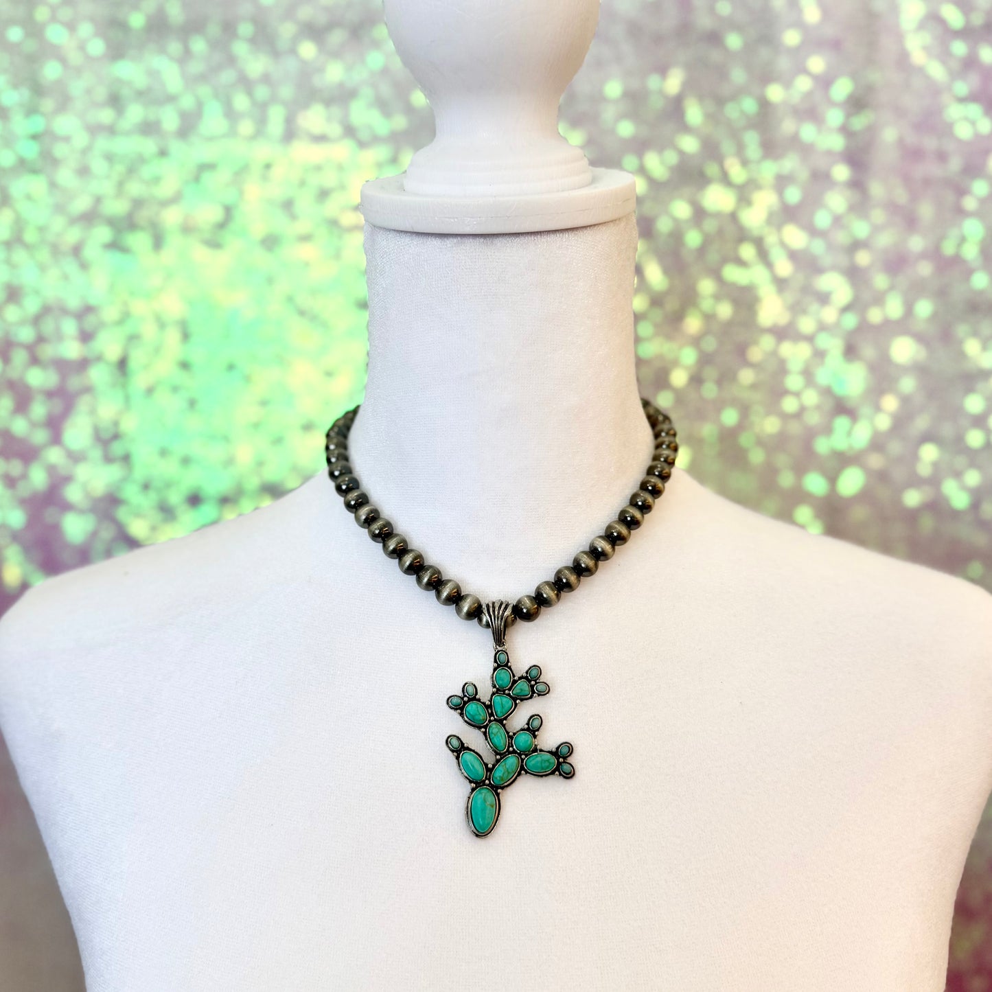 Turquoise Cactus Necklace