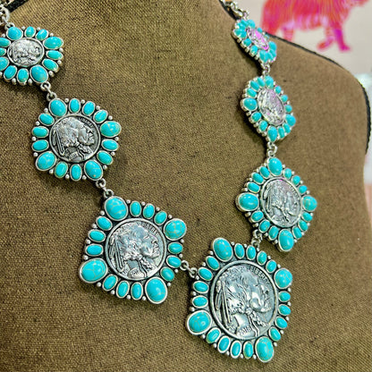 Indian Buffalo Nickel Necklace
