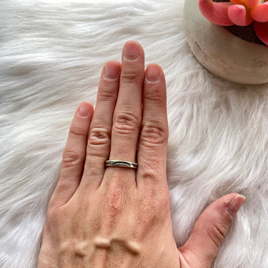 Silver Feather Size 6 Ring
