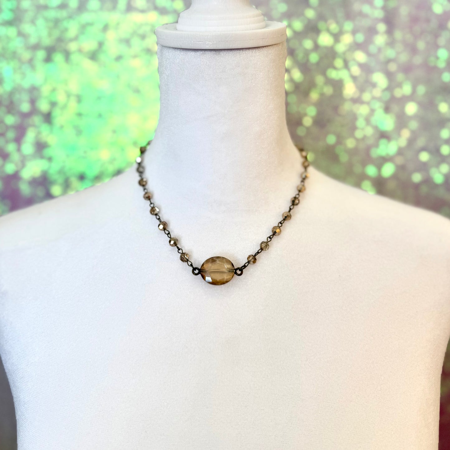 Bronze Beaded Necklace