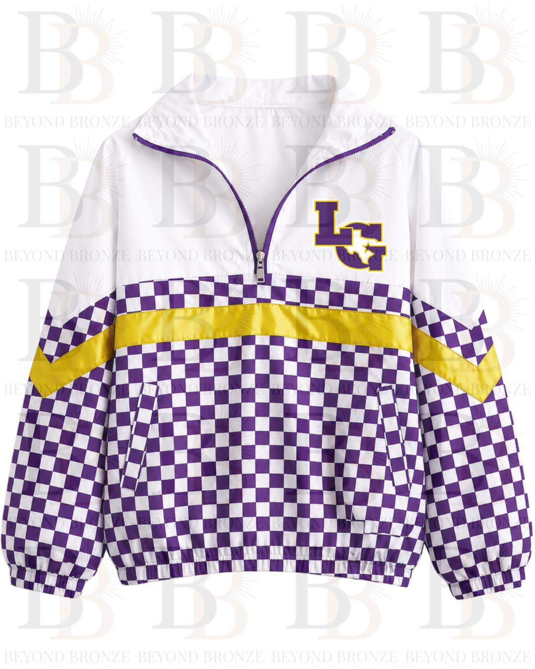Checkered Windbreaker Pullover