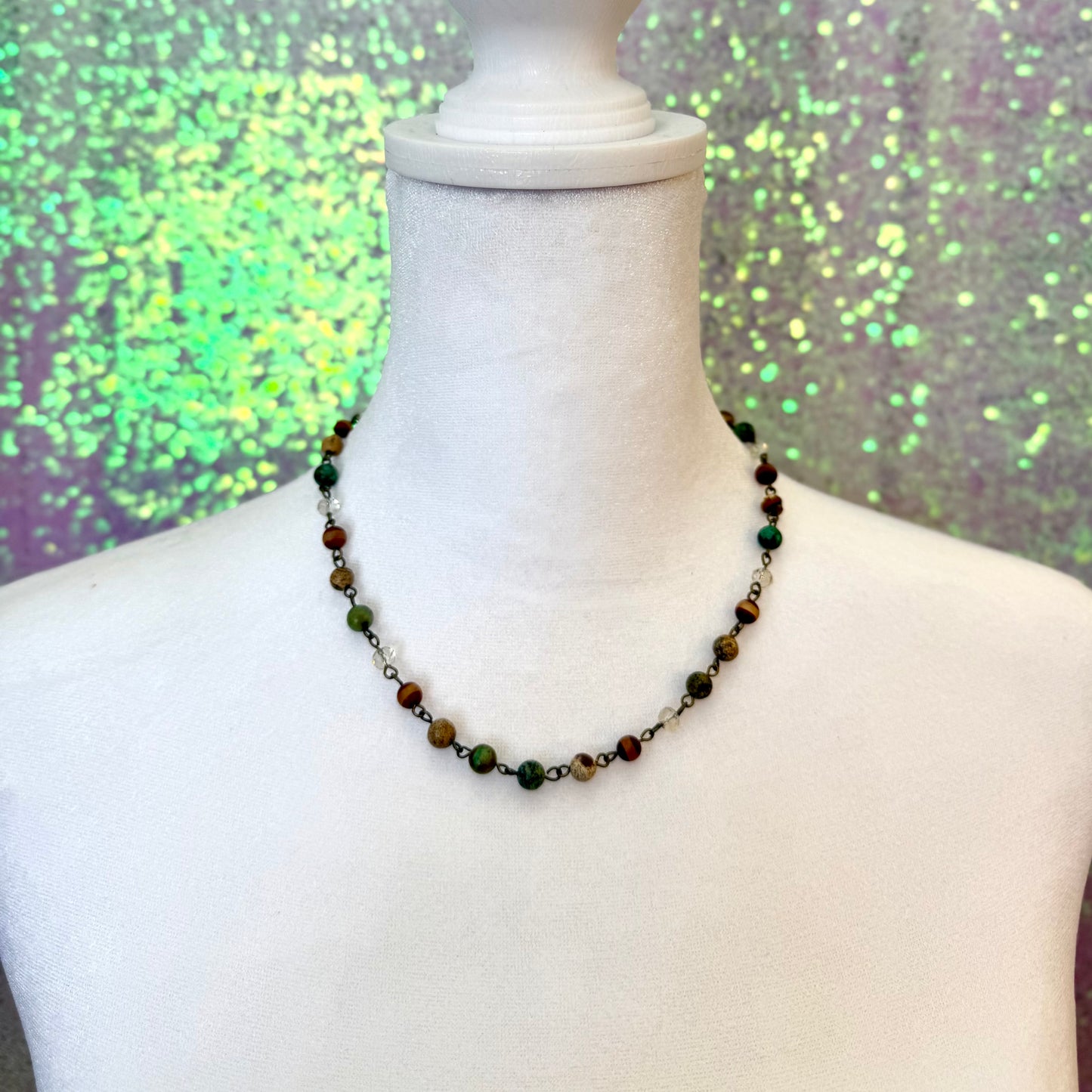 Natural Stone Bead Necklace