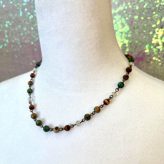 Natural Stone Bead Necklace