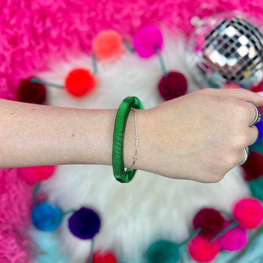 Green Wire Stretch Bracelet