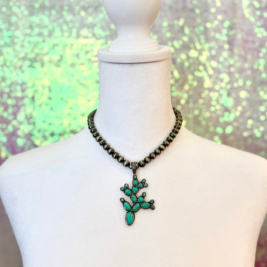 Turquoise Cactus Necklace