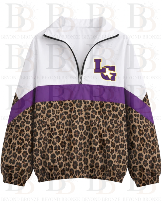 Leopard Windbreaker Pullover