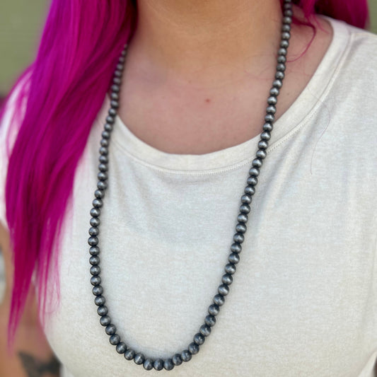 Faux Navajo Pearl Beaded Necklace