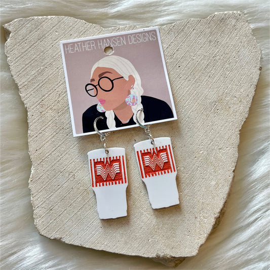 Whataburger Acrylic Earrings