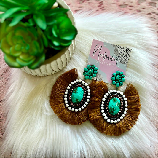 Marle Concho Mustard Earrings